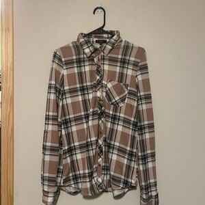 Plaid Button-Up Shirt